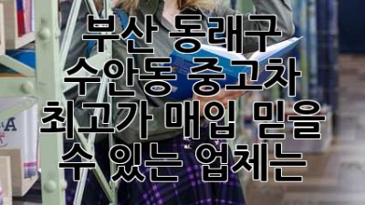 부산 동래구 수안동 중고차 최고가 매입! 믿을 수 있는 업체는?
